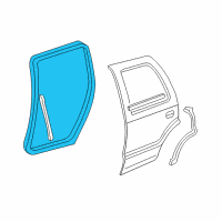 OEM 2006 Buick Rainier Surround Weatherstrip Diagram - 19120580