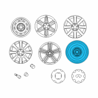 OEM 2003 Nissan 350Z Spare Tire Wheel Assembly Diagram - 40300-CD017
