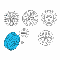 OEM 2014 Nissan Rogue Select Spare Tire Wheel Assembly Diagram - 40300-JM07B