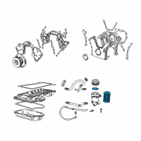 OEM 1998 BMW 740i Oil Filter Element Set Diagram - 11-42-7-510-717