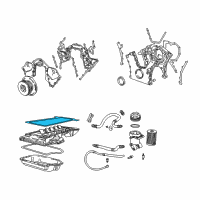 OEM 1997 BMW 750iL Engine Oil Pan Gasket Seal Diagram - 11-13-1-702-047