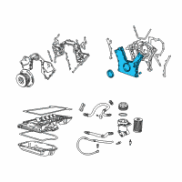 OEM 1994 BMW 750iL Timing Case Cover, Bottom Diagram - 11-14-1-736-517