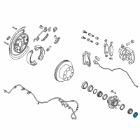 OEM Ford Excursion Hub Assembly Nut Diagram - 8C3Z-1A124-A