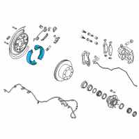 OEM Ford F-250 Super Duty Park Brake Shoes Diagram - BC3Z-2648-A