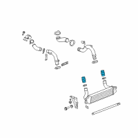 OEM 2009 Saturn Sky Air Cooler Coolant Hose (Inlet At Cooler) Diagram - 19129925