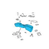 OEM 1998 Chevrolet Cavalier Console Asm, Front Floor (Light.Neutral) Diagram - 12368124