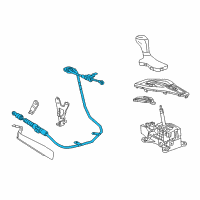 OEM 2018 Chevrolet Camaro Shift Control Cable Diagram - 84105591