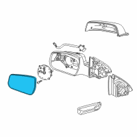 OEM 2016 Chevrolet Malibu Limited Mirror Glass Diagram - 23177422