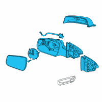 OEM Chevrolet Malibu Limited Mirror Assembly Diagram - 23177412