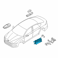 OEM 2014 Ford Fusion Control Assembly Diagram - EG9Z-15604-H
