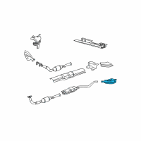 OEM 2002 Saturn L200 Exhaust Muffler Assembly (W/ Tail Pipe) Diagram - 22702668