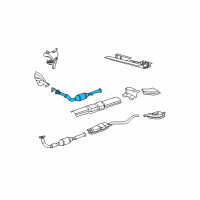 OEM Saturn L100 Exhaust Manifold Pipe Assembly Diagram - 22729152