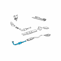 OEM Saturn LS Exhaust Manifold Pipe Assembly Diagram - 22714054