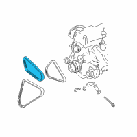 OEM 1996 Toyota Tercel AC Belt Diagram - 99364-20910-83