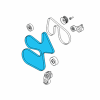 OEM Ford F-250 Super Duty Serpentine Belt Diagram - LC3Z-8620-E