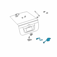 OEM 2004 Toyota Prius Lock Assembly Diagram - 69350-47011