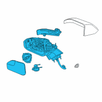 OEM Lincoln MKZ Mirror Assembly Diagram - HP5Z-17682-AE