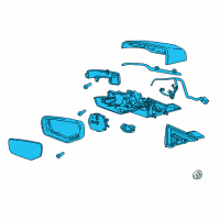 OEM 2019 Cadillac CTS Mirror Assembly Diagram - 84348266