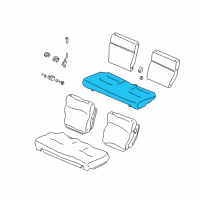 OEM 1997 Honda Civic Pad & Frame, Rear Seat Cushion Diagram - 82132-S00-A12