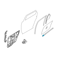 OEM 2009 Ford Taurus Door Glass Seal Diagram - 9L3Z-16736-A