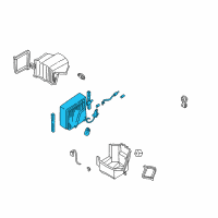 OEM 1999 Nissan Frontier Evaporator Assy-Cooler Diagram - 27280-3S500
