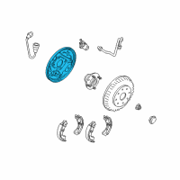 OEM 2003 Kia Spectra Rear Brake Plate Assembly, Left Diagram - 0K2A126290