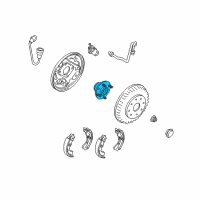 OEM 2004 Kia Spectra Rear Wheel Hub Bearing Diagram - 0K20226150