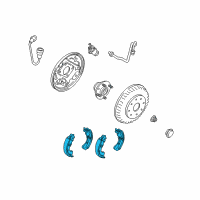 OEM Kia Rear Brake Shoe & Lining Kit Diagram - 0K2N12638Z