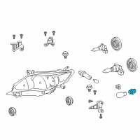 OEM Toyota Highlander Signal Bulb Socket Diagram - 90075-60060