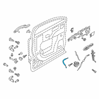 OEM Lincoln MKX Release Cable Diagram - FA1Z-58221A00-C