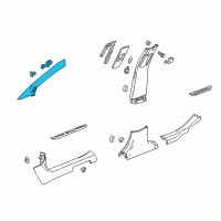 OEM 2017 Cadillac XTS Weatherstrip Pillar Trim Diagram - 84133032