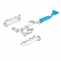 OEM 1998 Ford E-150 Econoline Exhaust Resonator Diagram - F7UZ5230JB