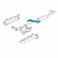 OEM 1997 Ford E-150 Econoline Club Wagon Muffler Bracket Diagram - F6UZ-5A246-FA