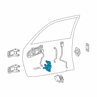 OEM 2010 Dodge Dakota Front Door Latch Diagram - 55112600AB