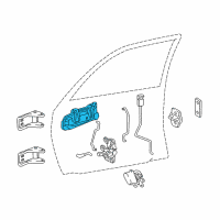OEM 2008 Dodge Durango Handle-Front Door Exterior Diagram - 55276882AB