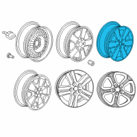 OEM 2013 Dodge Journey Aluminum Wheel Diagram - 1CY86SZ0AC