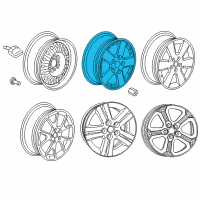 OEM 2012 Dodge Journey Aluminum Wheel Diagram - 1CY84XZAAB