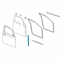 OEM 2006 Dodge Magnum WEATHERSTRIP-Front Door Mounted Diagram - 5112131AB