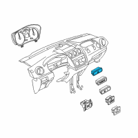 OEM 2013 Ford Transit Connect Hazard Switch Diagram - 6M2Z-13350-A