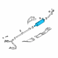 OEM 2021 Ram 3500 Exhaust Muffler Rear Diagram - 68351562AA