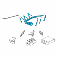 OEM Mercury Cable Set Diagram - 5U2Z-12259-C