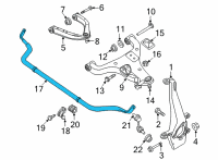 OEM Nissan Frontier STABILIZER-FRONT Diagram - 54611-9BU0A