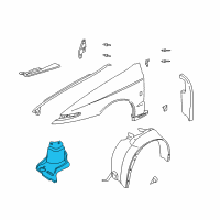 OEM Saturn L300 Splash Shield Diagram - 90572460