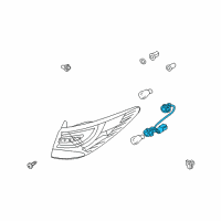 OEM Hyundai Tucson Holder-Rear Combination Bulb Diagram - 92480-2S000