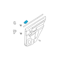 OEM Hyundai Santa Fe Rear Power Window Sub Switch Assembly, Left Diagram - 93580-2B000-J4