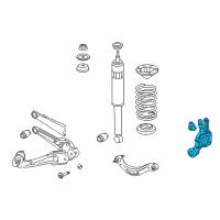 OEM 2011 Honda Civic Knuckle, Left Rear Diagram - 52215-SVB-A10