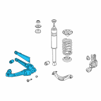 OEM 2010 Honda Civic Arm Assembly, Left Rear Trailing Diagram - 52371-SVB-A02