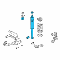 OEM 2011 Honda Civic Shock Absorber Assembly, Rear Diagram - 52610-SNE-A03