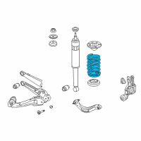 OEM 2010 Honda Civic Spring, Rear Diagram - 52441-SNX-A01