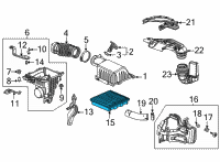 OEM Honda Civic ELEMENT, AIR CLEANER Diagram - 17220-64A-A00